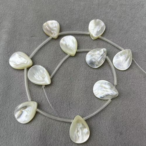 White Lip Shell Beads, Teardrop, DIY white [