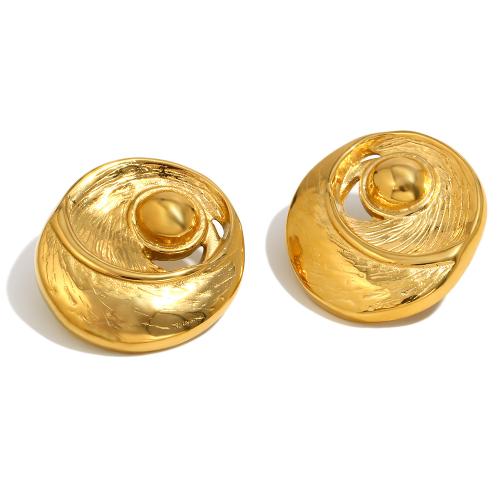 Arete de acero inoxidable , acero inoxidable 304, 18K chapado en oro, Joyería & para mujer & hueco, Vendido por Par