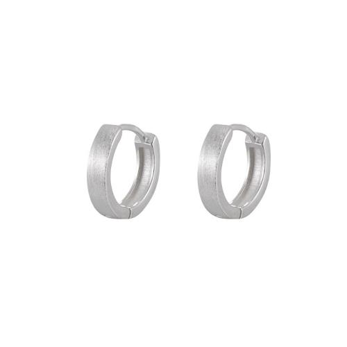 925 Sterling Silver Huggie Hoop Earring, Unisex silver color [