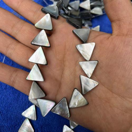 Perles de coquille de mer, coquillage, triangle, DIY & normes différentes pour le choix, noire, Vendu par brin