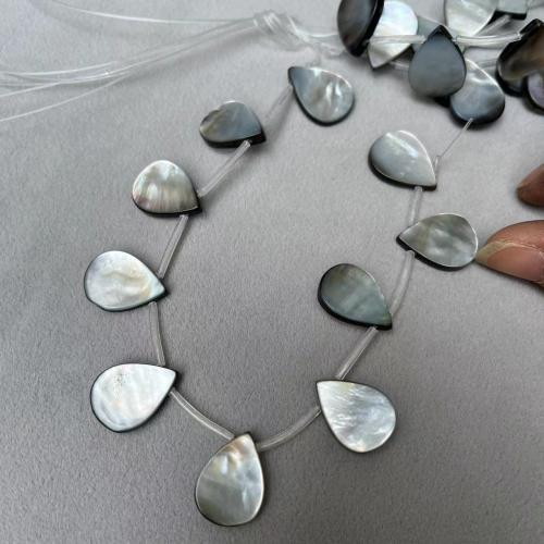 Perles de coquille de mer, coquillage, larme, DIY, noire Vendu par brin