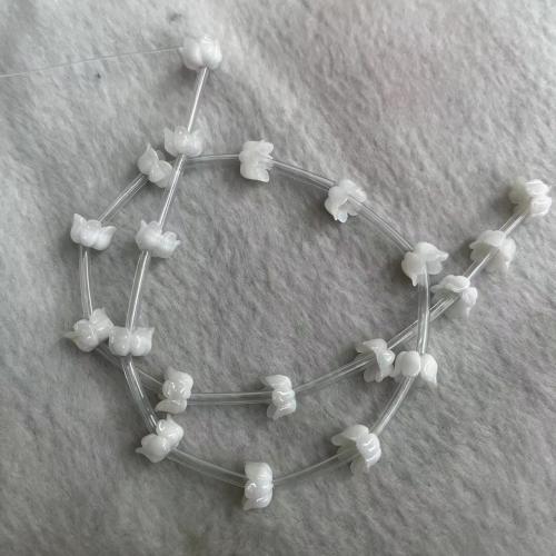 Perles de coquille de mer, fleur, DIY & normes différentes pour le choix, blanc, Vendu par PC