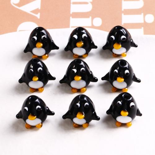 Tier Lampwork Perlen, Pinguin, DIY, 13x14mm, verkauft von PC