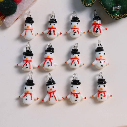 Pendentifs Lampwork de Noël, chalumeau, DIY & styles différents pour le choix, plus de couleurs à choisir, Vendu par PC[