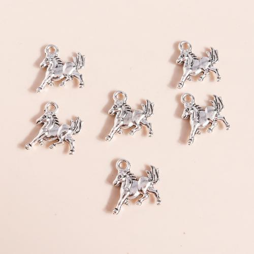 Zinc Alloy Animal Pendants, Horse, plated, DIY 