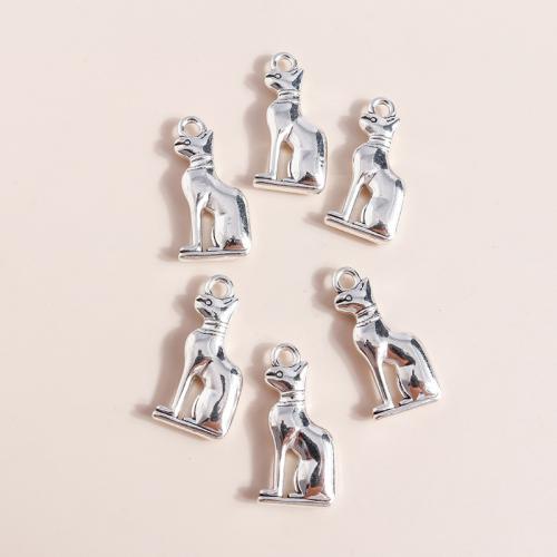 Zinc Alloy Animal Pendants, Cat, plated, DIY 