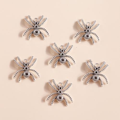 Zinc Alloy Animal Pendants, Spider, plated, DIY 