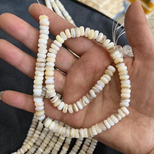 Природные стеклянные бусы, Пресноводные оболочка, Круглая форма, DIY Приблизительно 100ПК/Strand, продается Strand