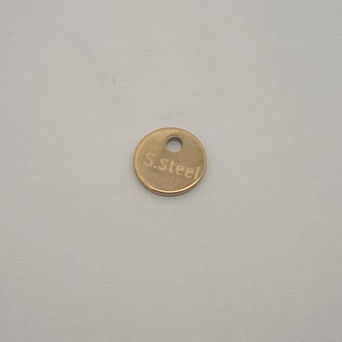 extensor de cadena de acero inoxidable , acero inoxidable 304, Redondo aplanado, Recubrimiento iónico al vacío, Bricolaje, dorado, 6x6x1mm, aproximado 100PCs/Bolsa, Vendido por Bolsa