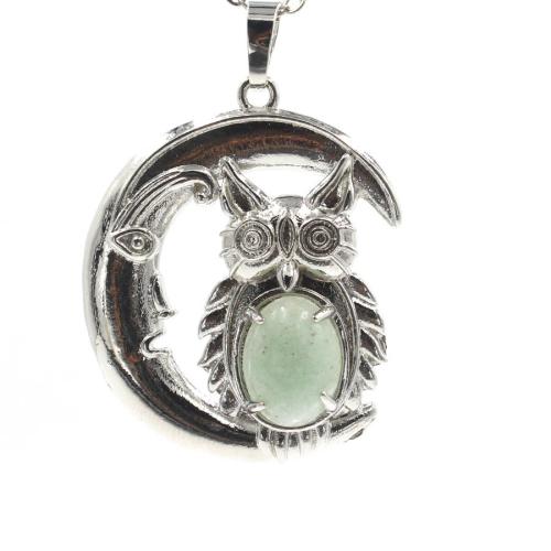 Gemstone Pendantifs en laiton, avec Pierre naturelle, Placage, DIY & différents matériaux pour le choix, plus de couleurs à choisir Vendu par PC