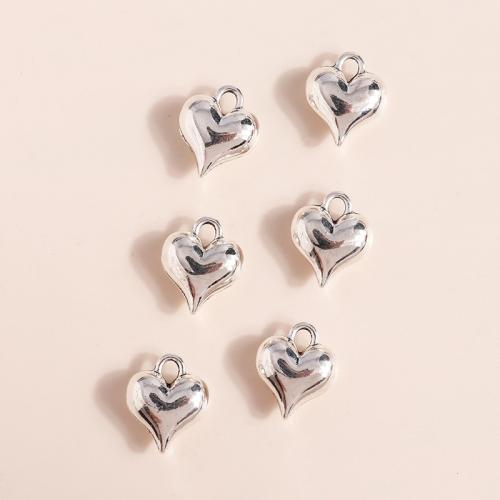 Colgantes de Aleación de Zinc en Forma de Corazón, chapado, Bricolaje, 20PCs/Bolsa, Vendido por Bolsa