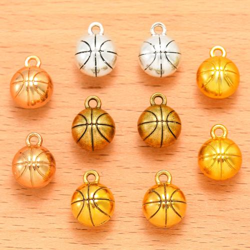 Zink Legierung Schmuck Anhänger, Zinklegierung, BasketballKorbball, plattiert, DIY, keine, 14x10x10mm, 100PCs/Tasche, verkauft von Tasche