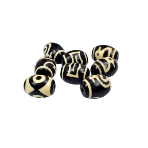 Natural Tibetan Agate Dzi Beads, random style & mixed pattern & DIY Approx 1.2mm 