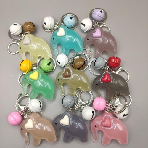 Acrylic Key Chain, with Zinc Alloy, Elephant, DIY & Unisex 60mm 