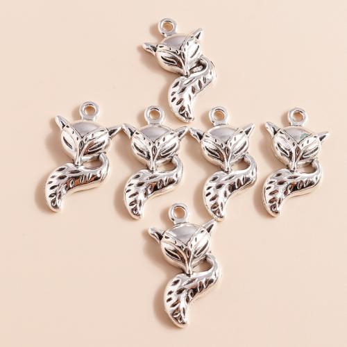 Zinc Alloy Animal Pendants, Fox, plated, DIY 