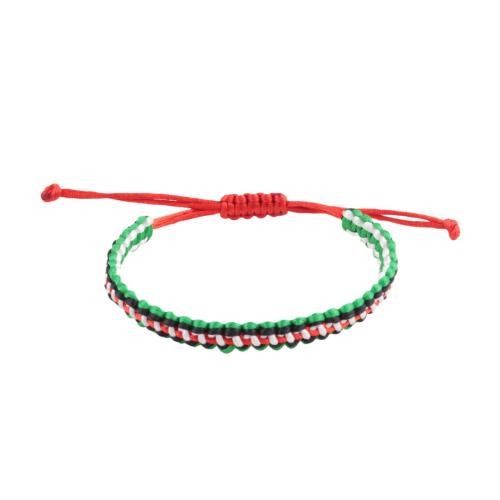 Plastic Bracelet, with Polyester Cord & Zinc Alloy, handmade, Unisex Approx 6-10 Inch 