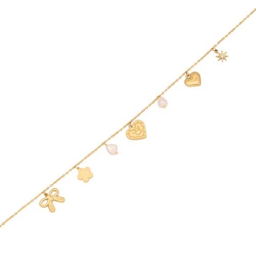 Collier de bijoux en acier inoxydable, Acier inoxydable 304, Placage, bijoux de mode & styles différents pour le choix & pour femme, doré, Vendu par PC