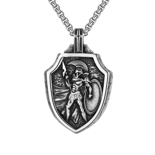 Collier de bijoux en acier inoxydable, Acier inoxydable 304, Finition antique, bijoux de mode & pour homme, couleur originale, Vendu par PC