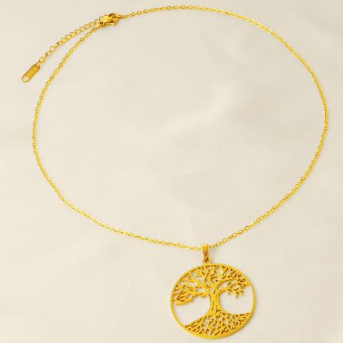 Collier de bijoux en acier inoxydable, Acier inoxydable 304, Placage ionique sous vide, pour femme, plus de couleurs à choisir Vendu par sac