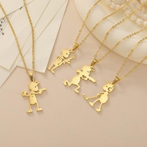 Collier de bijoux en acier inoxydable, Acier inoxydable 304, Placage ionique sous vide, pour femme, plus de couleurs à choisir Vendu par sac