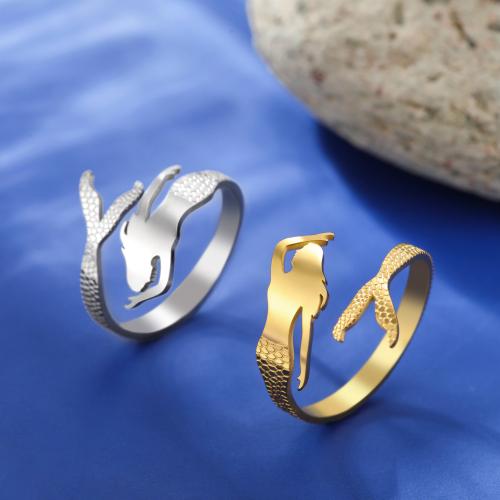 Stainless Steel Finger Ring, 304 Stainless Steel, Vacuum Ion Plating, for woman 