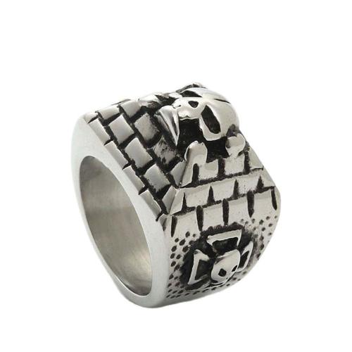 Stainless Steel Finger Ring, 316 Stainless Steel, polished, fashion jewelry & for man, silver color 