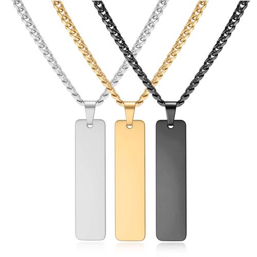 Titanium Steel Jewelry Necklace, plated, fashion jewelry & Unisex 