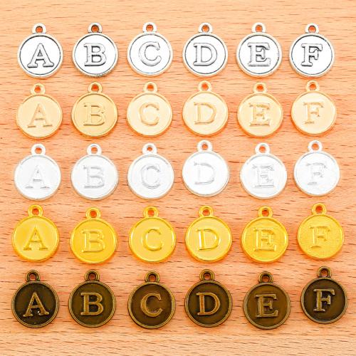 Zinc Alloy Alphabet Pendants, plated, letters are from A to Z & DIY 