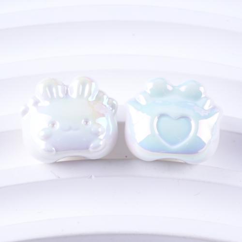 Plating Acrylic Beads, Rabbit, DIY [