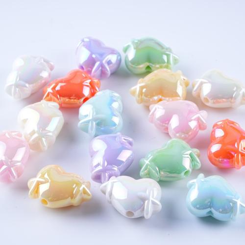 Plating Acrylic Beads, Heart, DIY Approx 2.5mm [