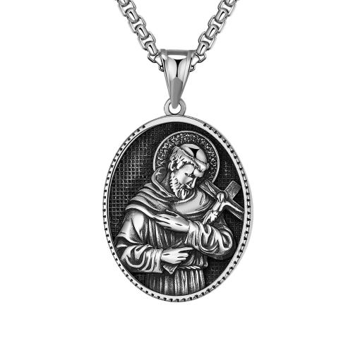 Collier de bijoux en acier inoxydable, Acier inoxydable 304, Finition antique, bijoux de mode & pour homme, couleur originale cm, Vendu par PC