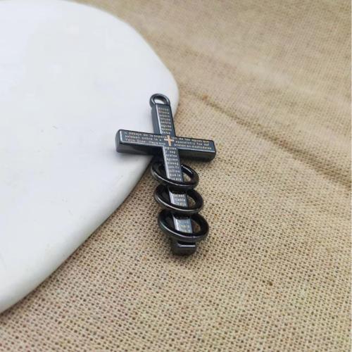 Colgantes de Aleación de Zinc en Forma Cruces, chapado, Bricolaje, más colores para la opción, 49x28mm, Vendido por UD
