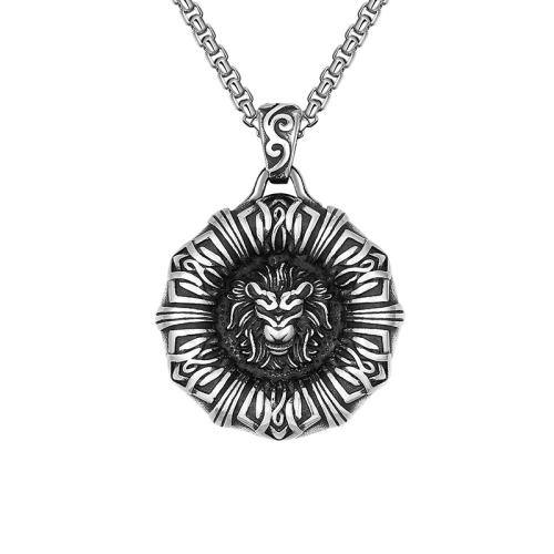 Collier de bijoux en acier inoxydable, Acier inoxydable 304, Finition antique, bijoux de mode & pour homme, couleur originale cm, Vendu par PC