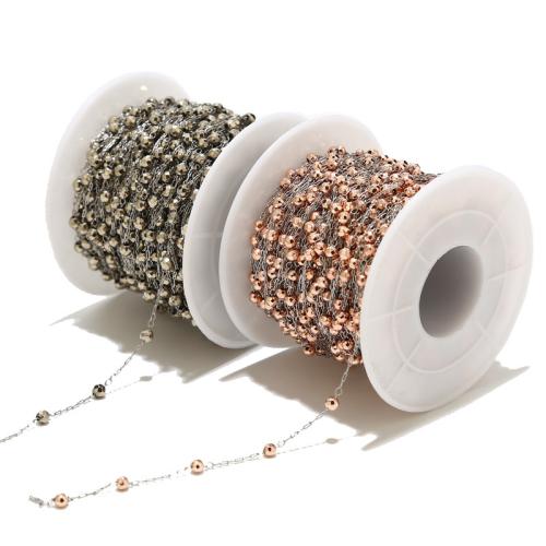 宝石用原石ビーズチェーン, 304ステンレススチール, とともに シードビーズ, メッキ, DIY, 無色, 売り手 M