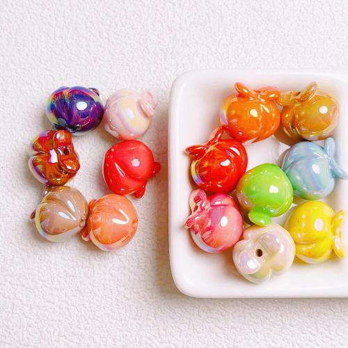 Plating Acrylic Beads, Peach, DIY 16mm Approx 2mm [