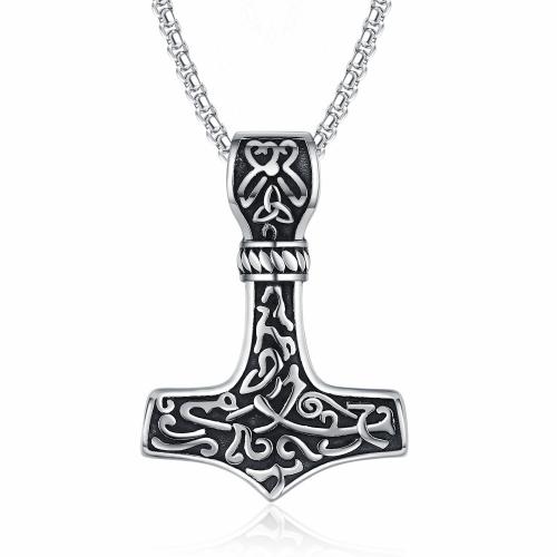 Collier de bijoux en acier inoxydable, Acier inoxydable 304, Finition antique, bijoux de mode & pour homme, couleur originale cm, Vendu par PC