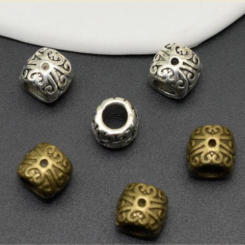 Perles de gros trou en alliage de zinc, Placage, DIY, plus de couleurs à choisir Vendu par sac