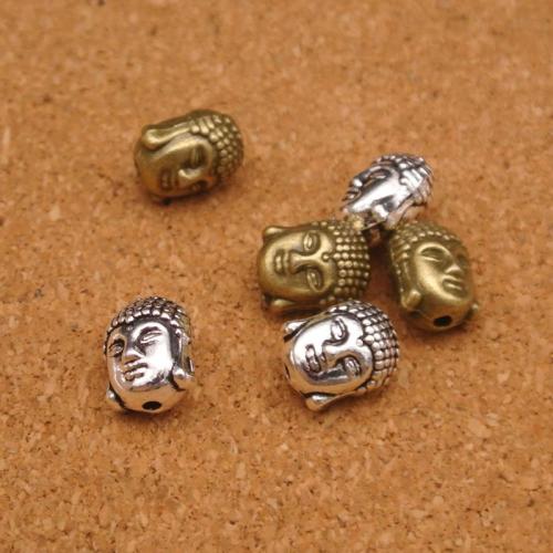 Zink Legierung Schmuck Anhänger, Zinklegierung, Buddha, plattiert, DIY, keine, 9x11mm, 100PCs/Tasche, verkauft von Tasche