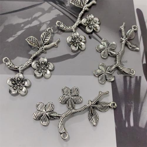 connecteur en alliage zinc de fleur, alliage de zinc, Placage, DIY & boucle de 1/1 Vendu par sac