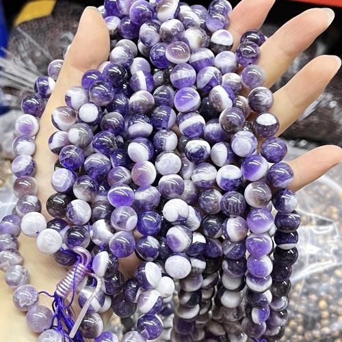 Natural Amethyst Beads, Round, DIY purple Approx 38 cm 