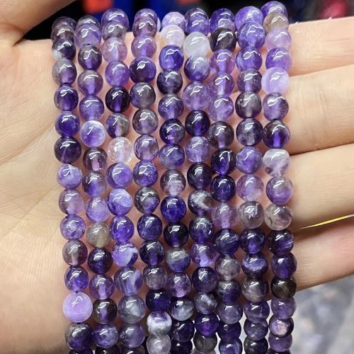 Natural Amethyst Beads, Round, DIY purple Approx 38 cm 