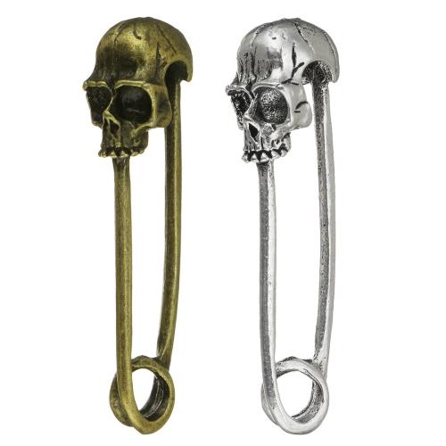 Colgantes de Aleación de Zinc en Forma Calavera, chapado, Bricolaje, más colores para la opción, 10x49mm, 100PCs/Bolsa, Vendido por Bolsa