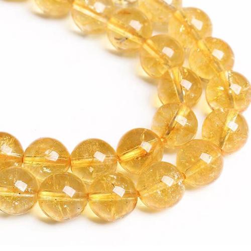 Cristal en jaune naturelles, perles de citrine, Novembre Birthstone & normes différentes pour le choix Environ 1mm Environ 15.5 pouce, Vendu par brin