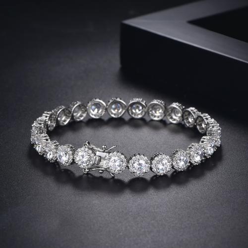 Cubic Zirconia Jewelry Bracelets, Vacuum Ion Plating & for man 