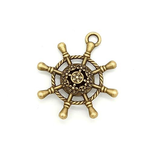 Zinc Alloy Ship Wheel & Anchor Pendentif, alliage de zinc, Placage, DIY, plus de couleurs à choisir Vendu par sac