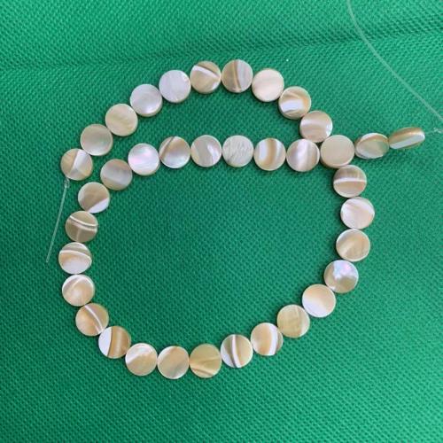 Trochus Beads, Flat Round, DIY, coffee color, 10mm Approx 38 cm 