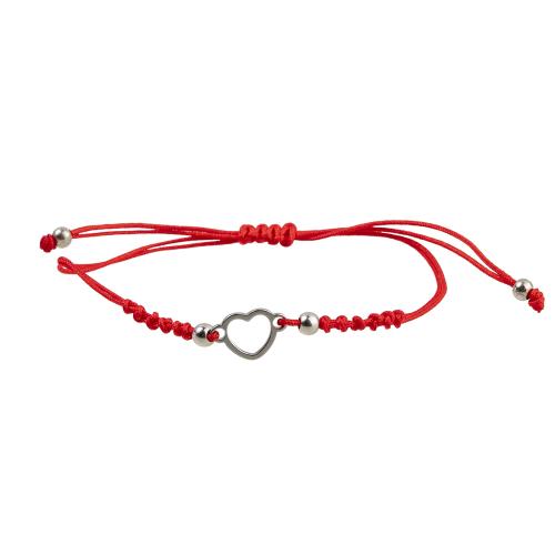 Acier inoxydable 304 Set de bracelet, avec polyester et coton, fait à la main, 12 pièces & bijoux de mode & unisexe, couleurs mélangées Environ 28 cm, Vendu par fixé