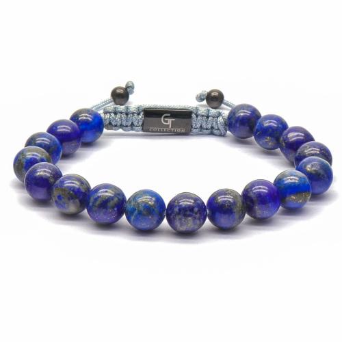 Gemstone Bracelet, with 304 Stainless Steel, Round, handmade & for man, beads length 10mm Approx 7-11 Inch 