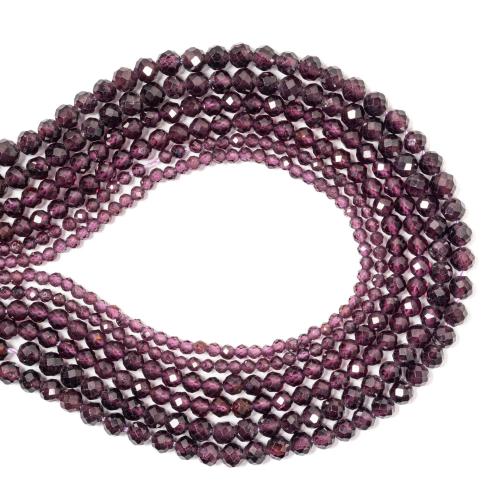 Natural Garnet Beads, DIY & faceted, purple 