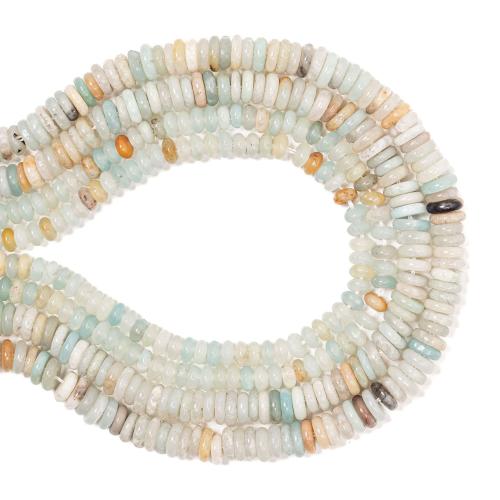 Perles amazonite, Plat rond, DIY & normes différentes pour le choix, couleurs mélangées Environ 38 cm, Vendu par brin